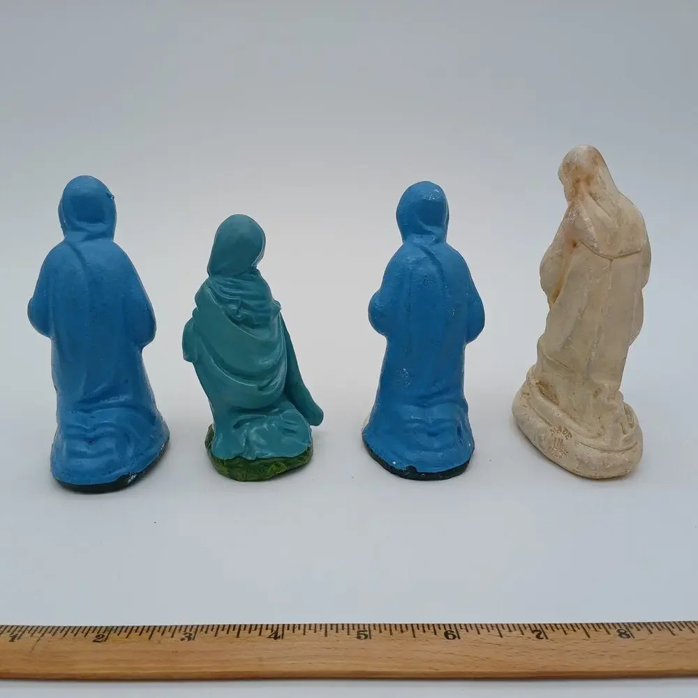 Vintage Nativity Lot of 22: Hand painted, Ceramic, Chalkware, Italy, Japan